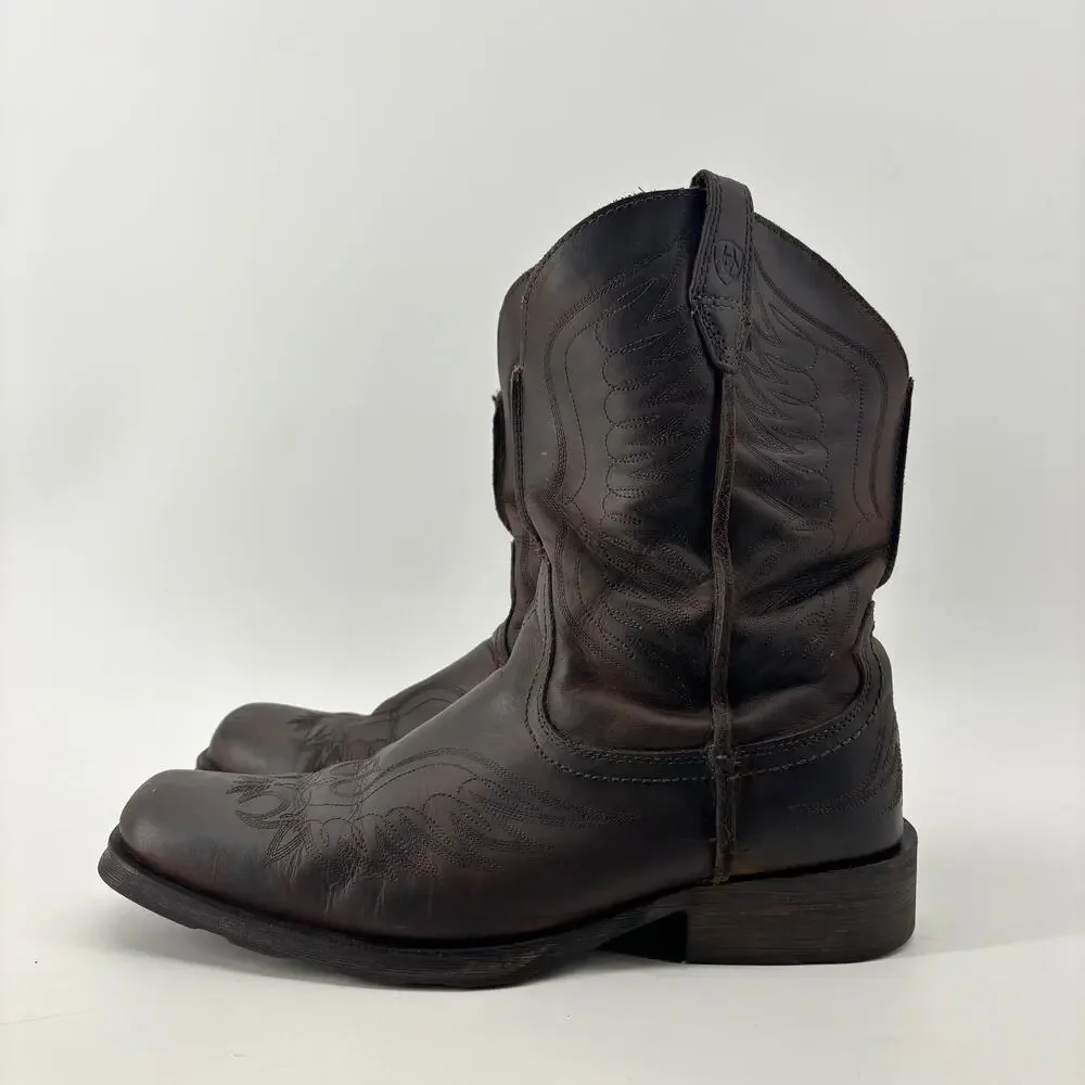 Ariat Size 12 Extra Wide Brown Leather Western Boot Cowboy Style 10010944